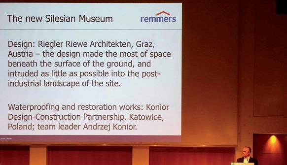 Prezentacja Jacka Olesiaka, konserwatora dzieł sztuki Remmers Polska, poświęcona obiektom z Polski, zgłoszonym do nagrody Bernarda Remmersa 2016.