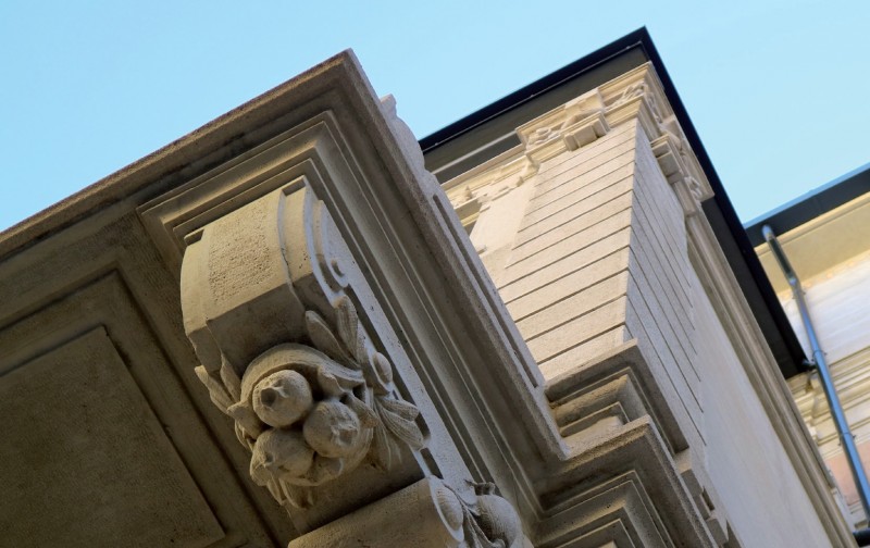 Detale architektoniczne
na fasadzie
Liberty Palace
w Mediolanie