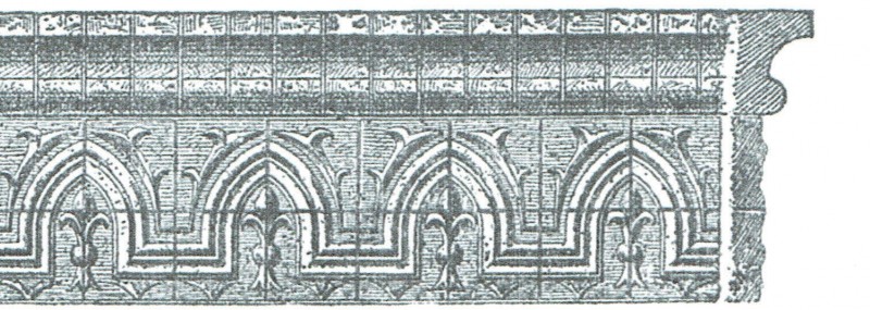 XIII-wieczny, ceramiczny fryz arkadkowy (wg Bergau R., 1885, s. 477)