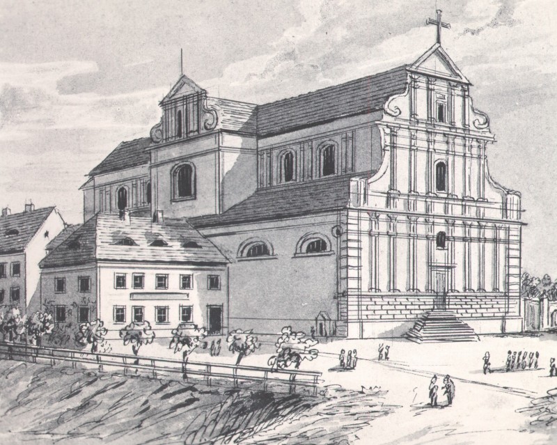 Rycina przedstawiająca
klasztor karmelitów
bosych w Poznaniu
(archiwum klasztorne)